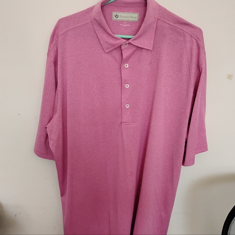 Donald Ross Men's SZ:XL Golf Polo Shirt Hot Pink Short Sleeve Collared New Clean